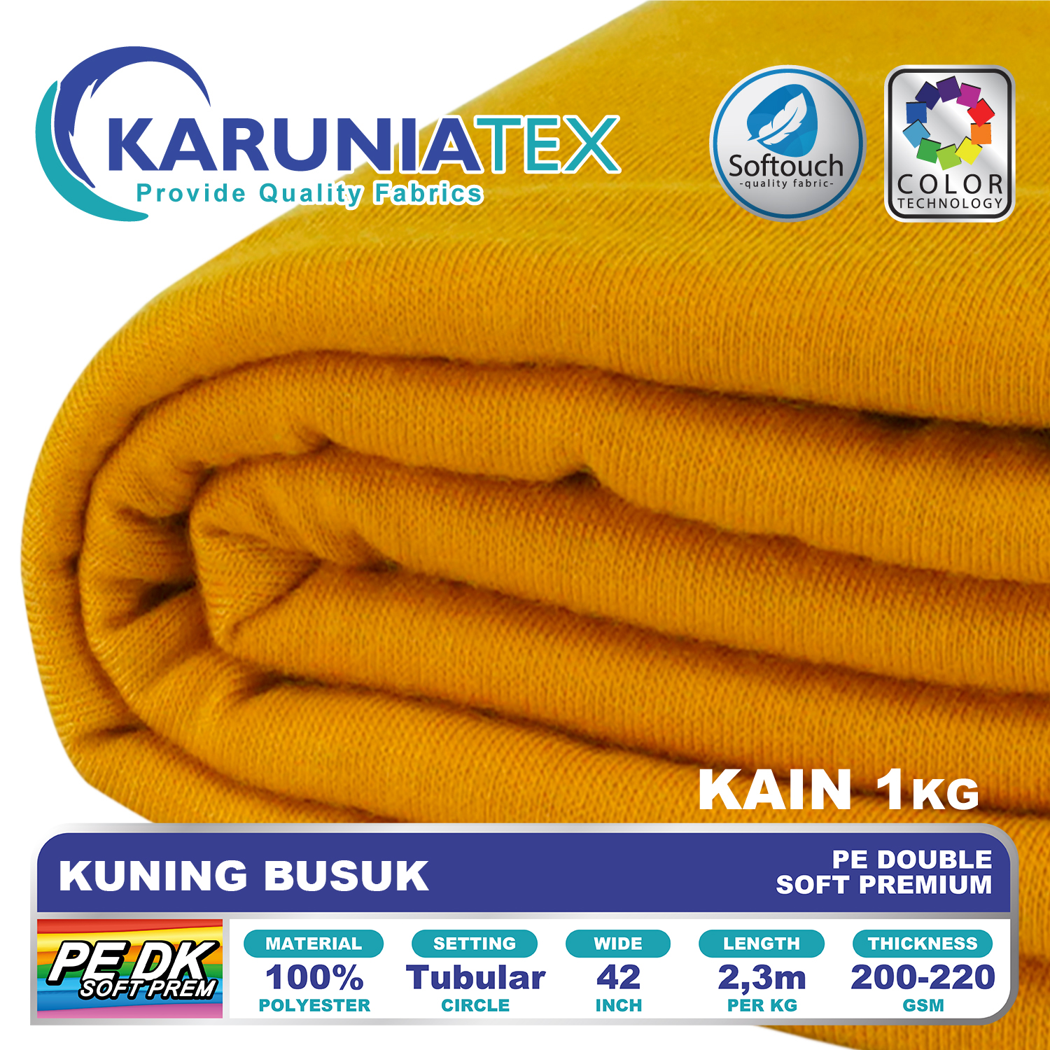 PE Double Soft Premium - Kuning Busuk - Karunia Textile Bandung